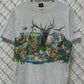 Vintage 90's Mountain Nature Double Sided Graphic Tee Size Large