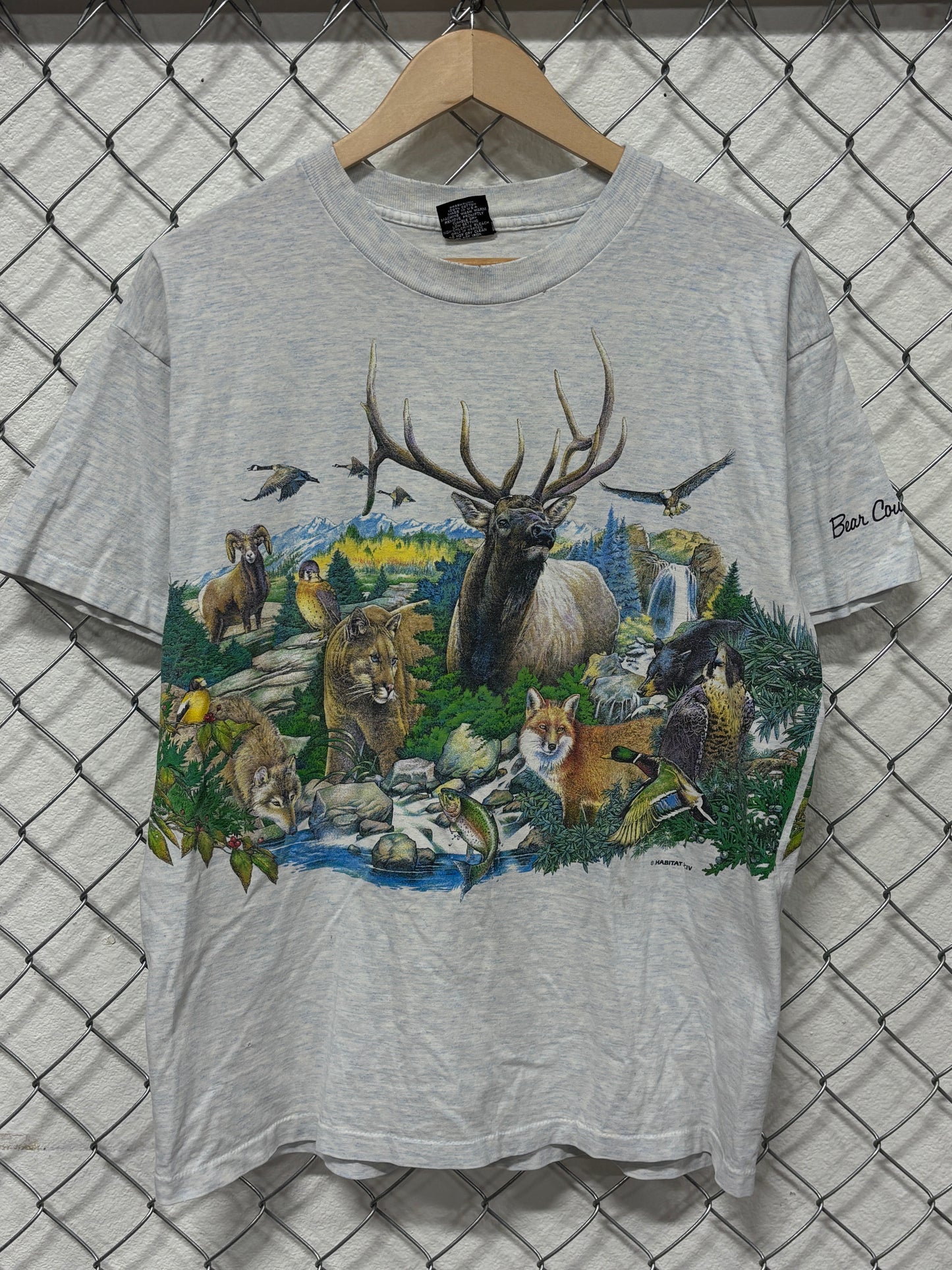 Vintage 90's Mountain Nature Double Sided Graphic Tee Size Large