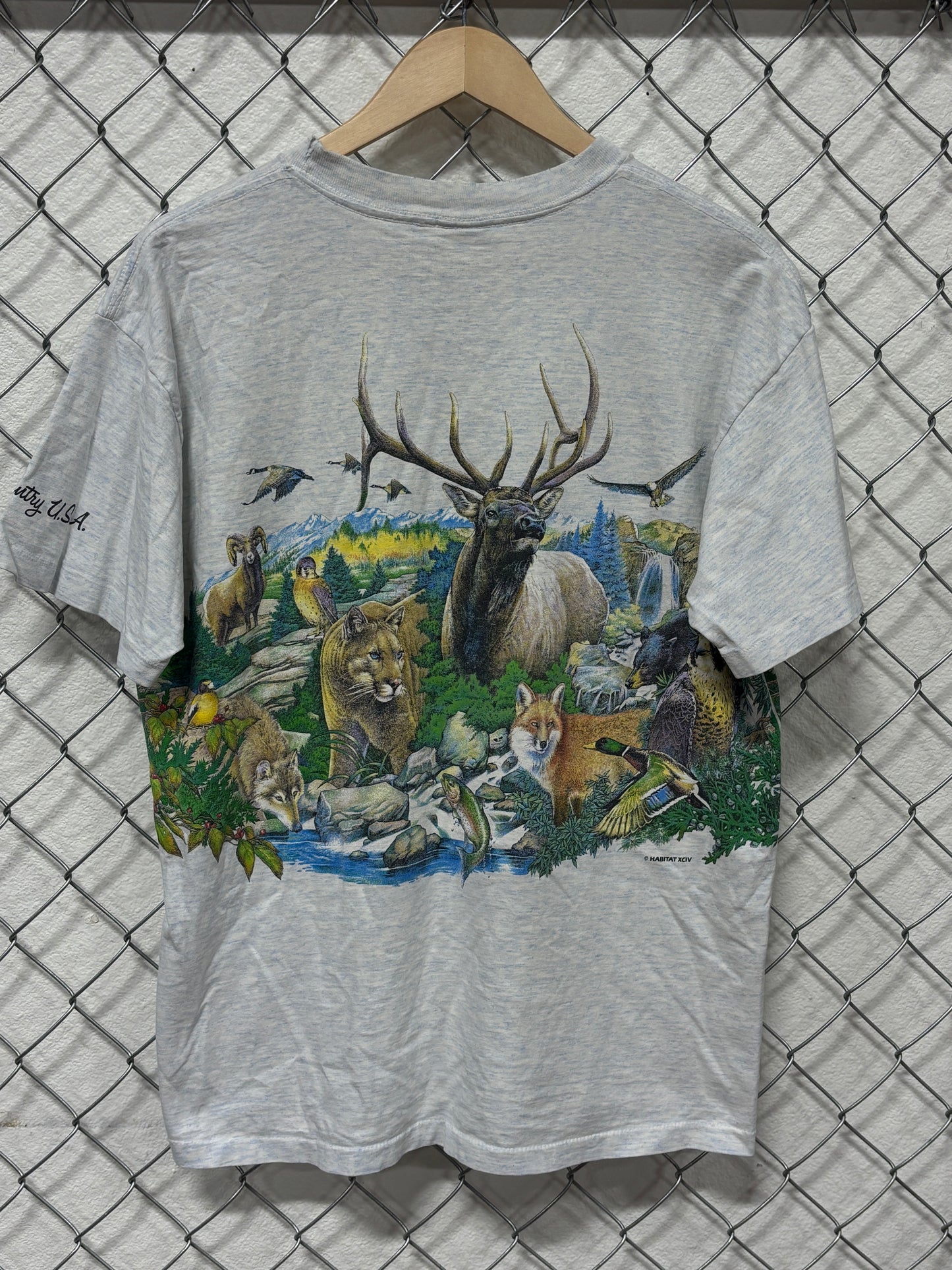 Vintage 90's Mountain Nature Double Sided Graphic Tee Size Large