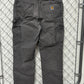 Carhartt Faded Grey Double Knee Carpenter Pants Size 34x34
