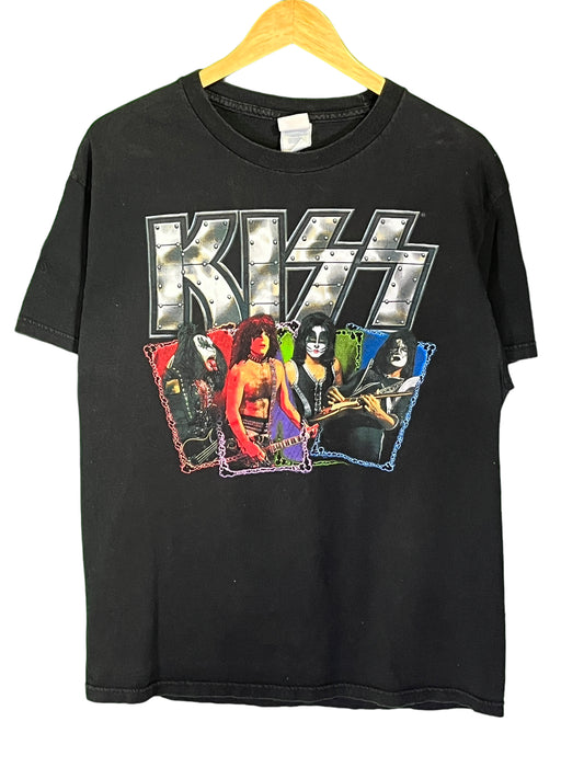 Vintage Kiss Rock the Nation Band Promo Concert Tee Size Large
