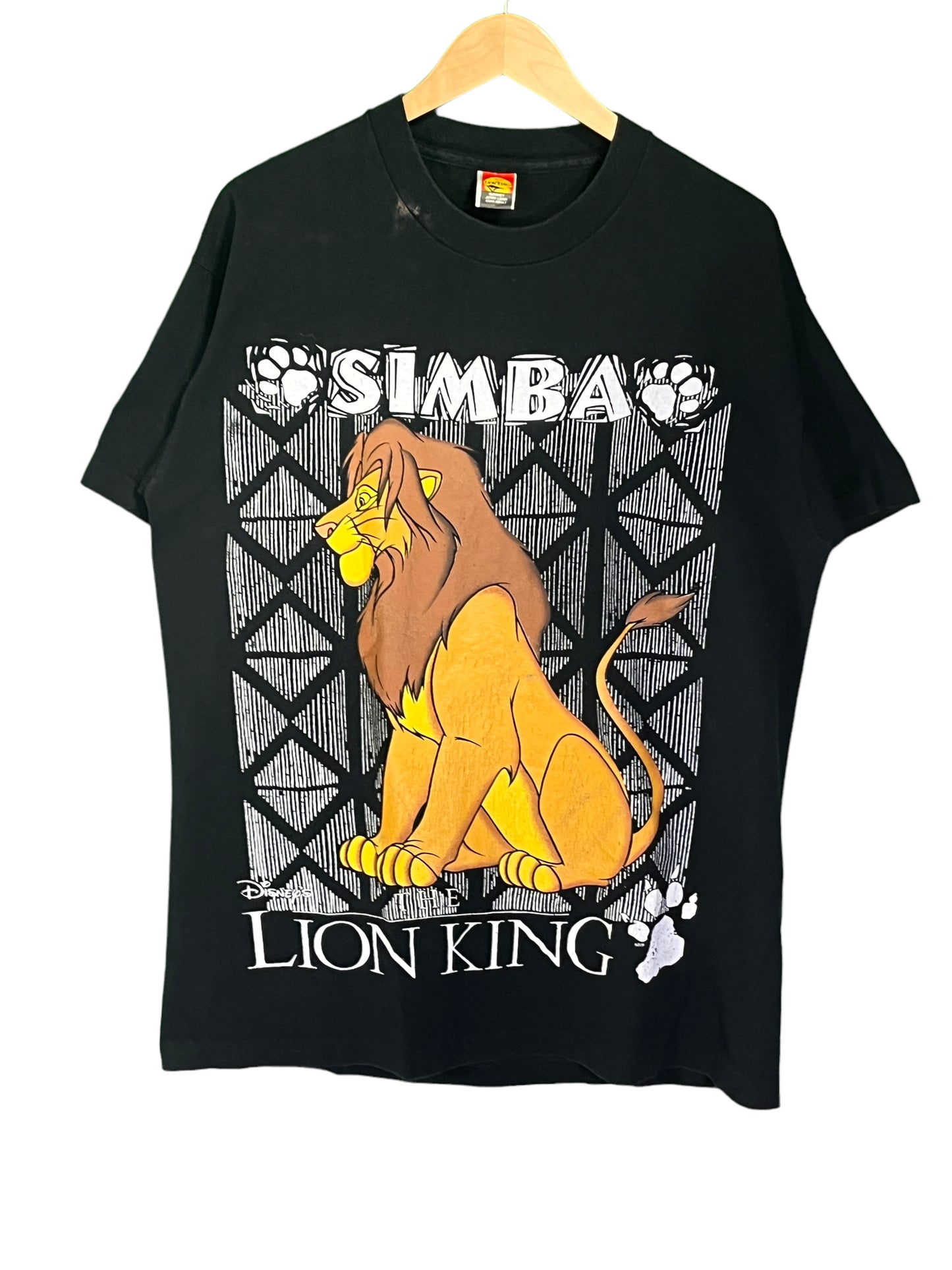 Vintage 90's Lion King Simba Big Print Jerry Leigh Graphic Tee Size L/XL