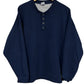 Vintage 90's Russell Athletic Blue Blank Button Up Sweater Size Large