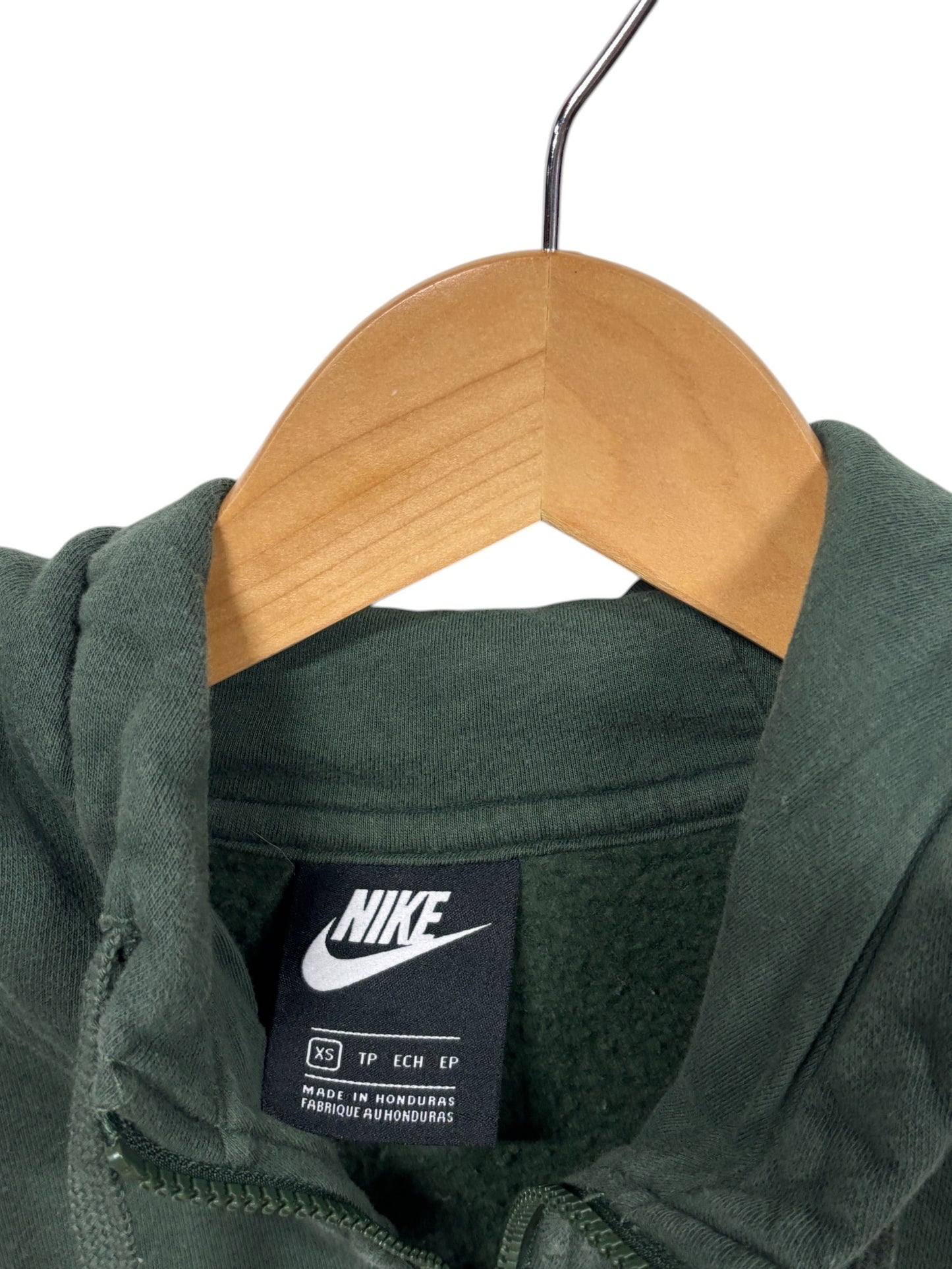 Nike Futura Logo Green Zip Up Hoodie Size XS