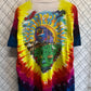 Vintage 90's Liquid Blue Grateful Dead Bus Tie Dye Graphic Band Tee Size XL
