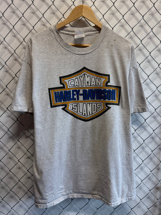 Vintage 90's Harley Davidson Grand Cayman Islands Biker Graphic Tee Size XL