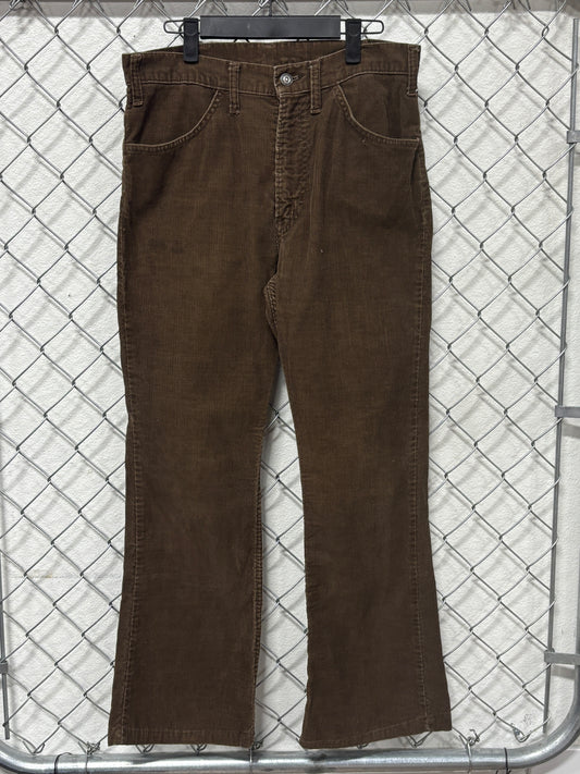 Vintage 70's Levi's Brown Corduroy Pants Size 31x29