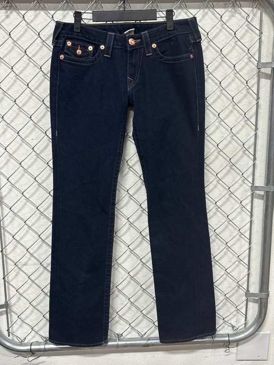 Vintage Y2K True Religion Women's Billy Dark Wash Jeans Size 29x32