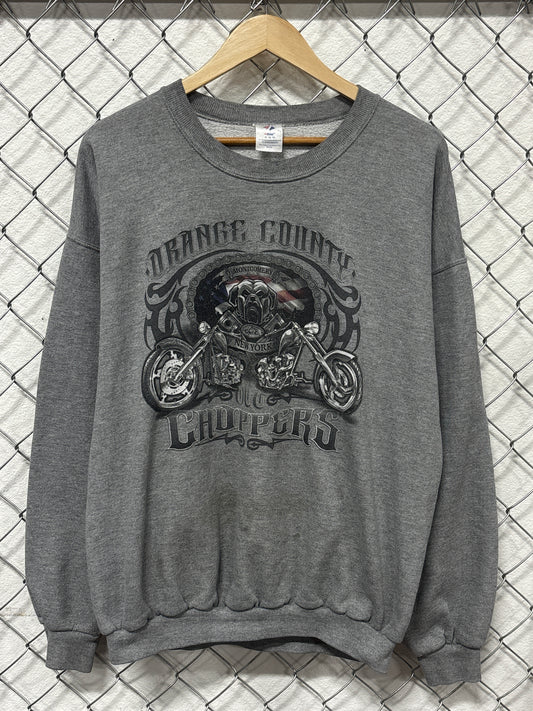 Vintage Y2K Orange County Choppers Biker Crewneck Sweater Size XL