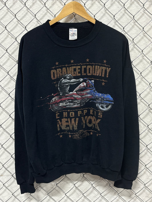 Vintage Y2K Orange County Choppers New York Biker Sweater Size XL