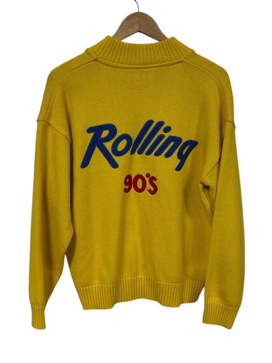 Vintage 70's Rolling 90's Full Zip Sweater Size Large