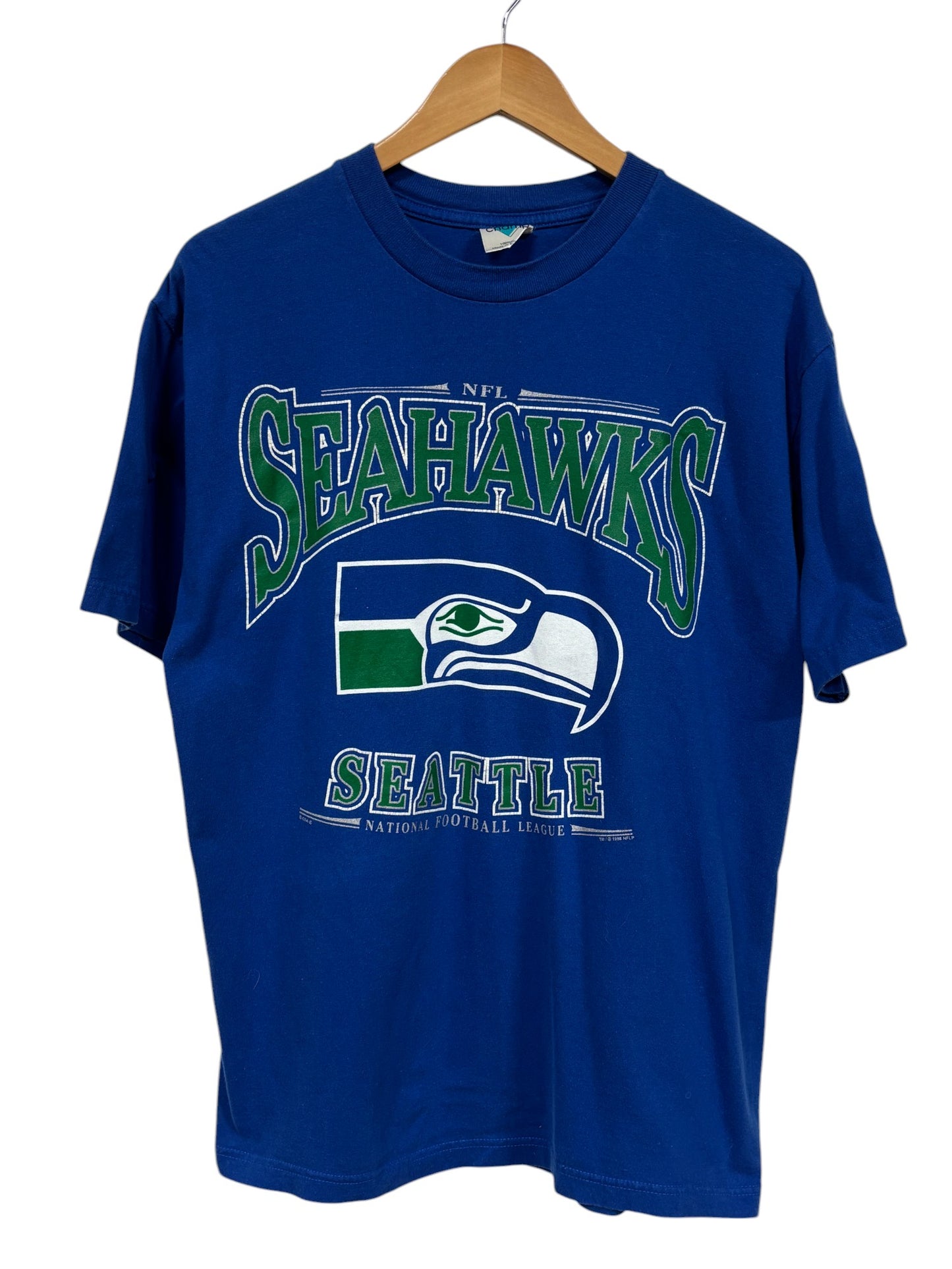 Vintage 90's Seattle Seahawks NFL Logo Graphic Tee Size Large