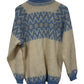 Vintage Nordstrikk Made in Norway Knit Clasp Argyle Sweater Size XL