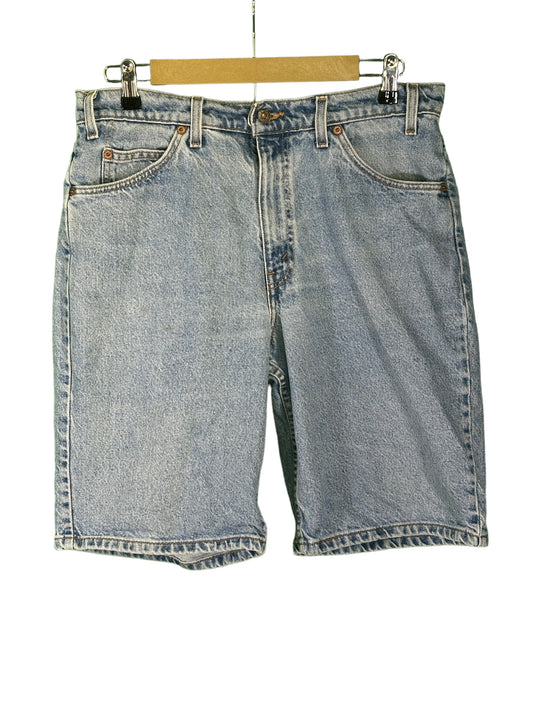 Vintage Levi's 550 Light Wash Denim Shorts Size 34 Waist