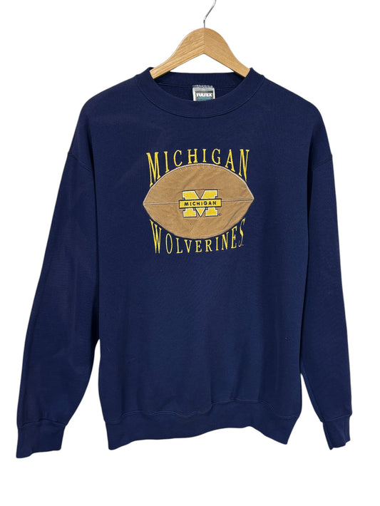 Vintage 90's Tultex Superweight Michigan Wolverines Crewneck Size Large