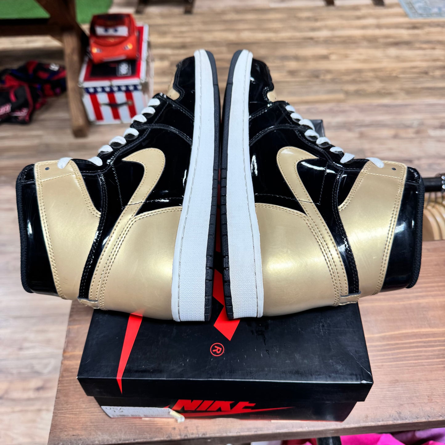 Jordan 1 'Patent Gold Toe' Size 12