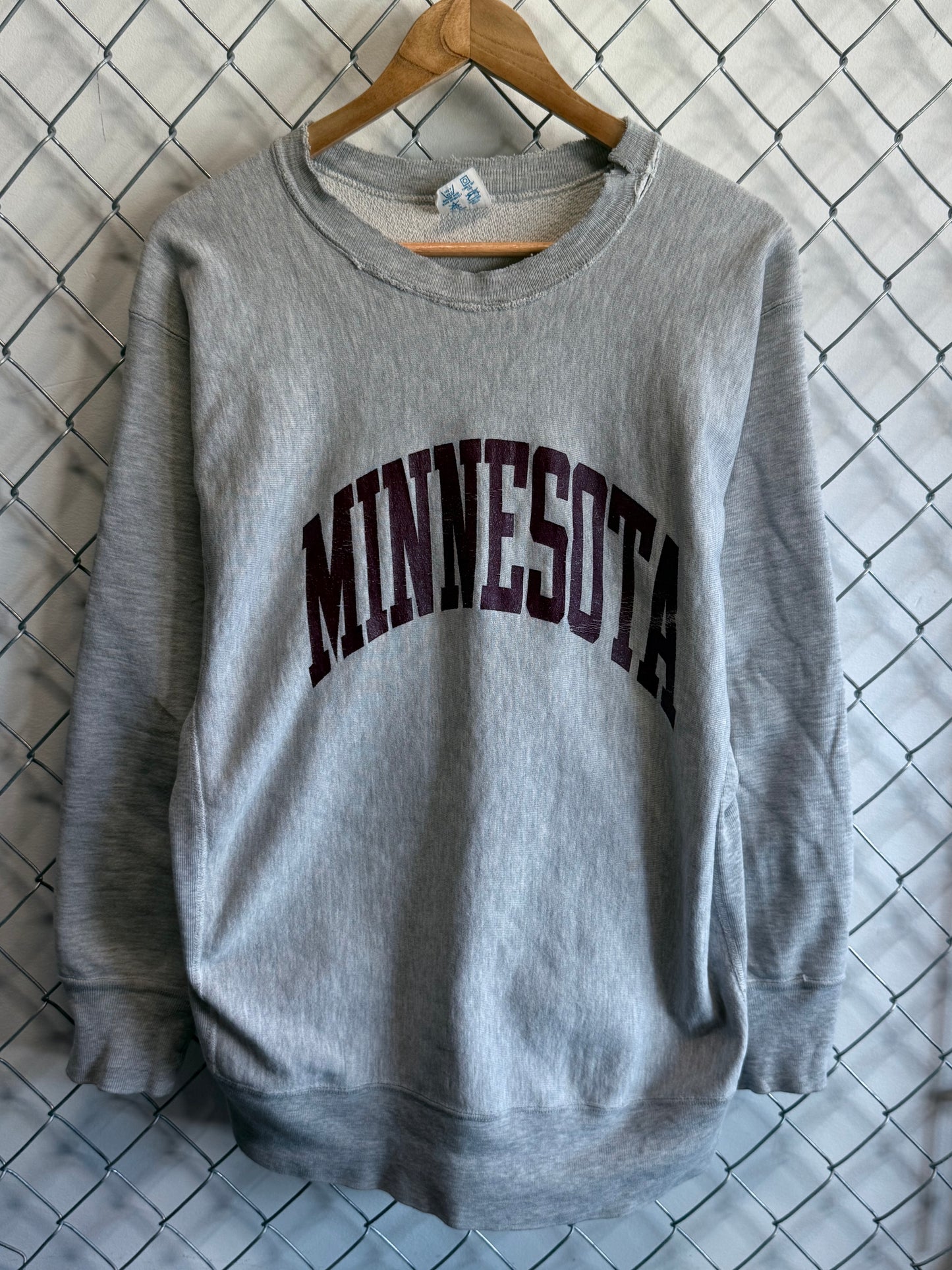 Vintage 90's Champion Reverse Weave Minnesota Sweater Made USA Size XL