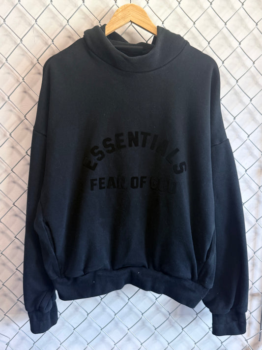 Fear of God Essentials Black Hoodie Size Small