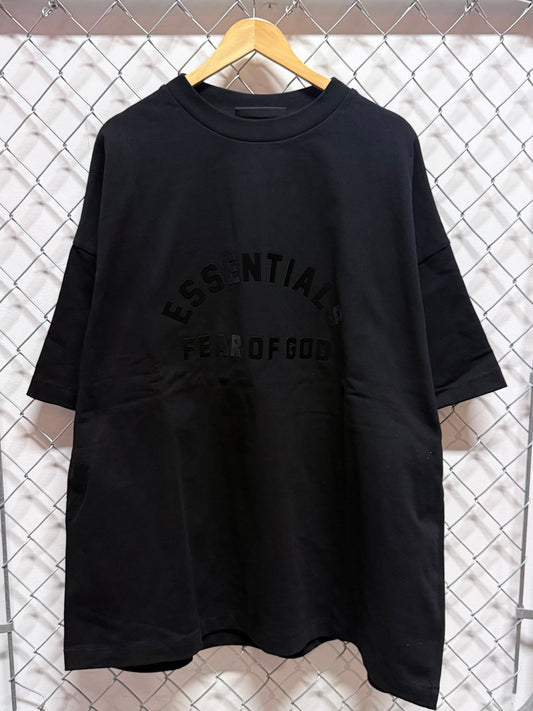 Fear of God Essentials Oversized Logo Black Tee Size Medium