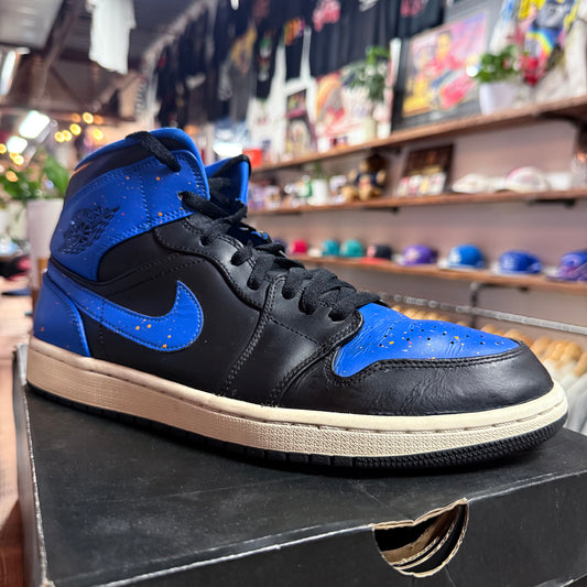 Jordan 1 Mid 'Royal Paint Splatter' Size 11