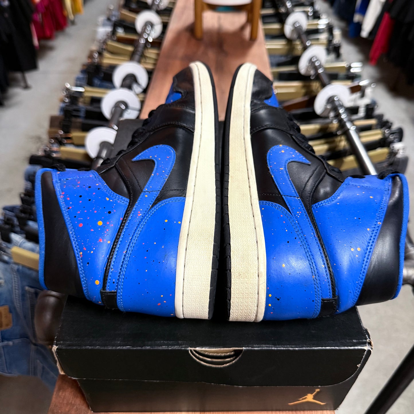 Jordan 1 Mid 'Royal Paint Splatter' Size 11