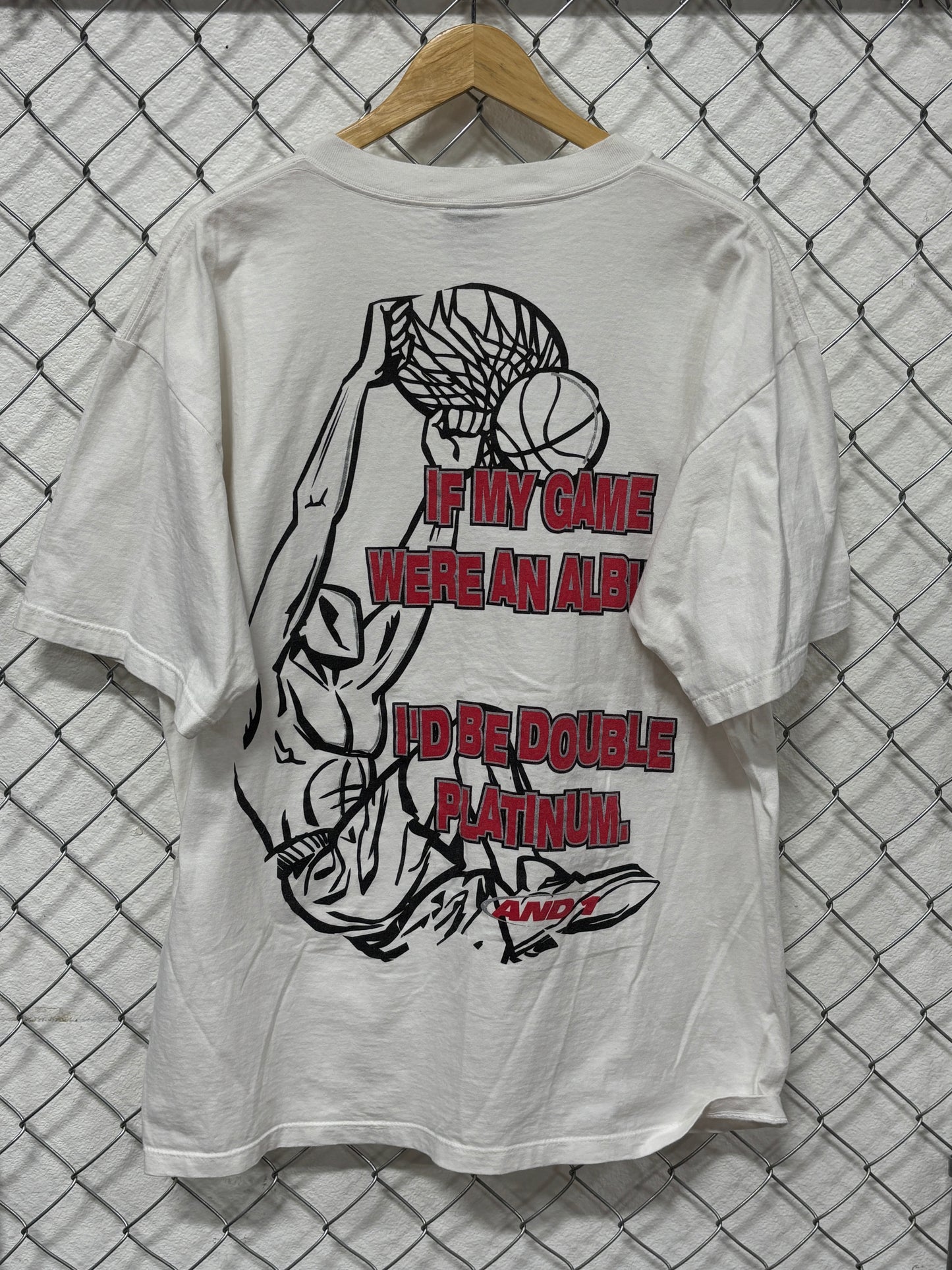 Vintage Y2K AND 1 Basketball My Game Double Platinum Tee Size XL