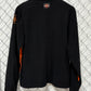 Harley Davidson Motorcycles Black Zip Up Fleece Sweater Size Medium