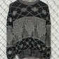 Vintage 90's Jantzen Geometric Knit Grey Sweater Size Medium