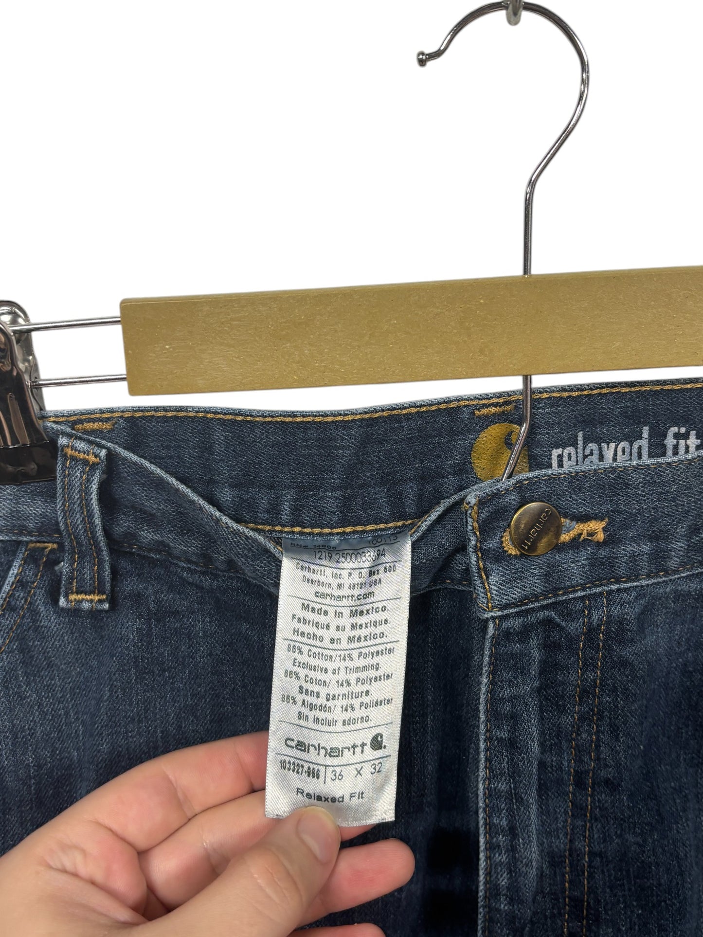 Carhartt Relaxed Fit Denim Jeans Size 36x32