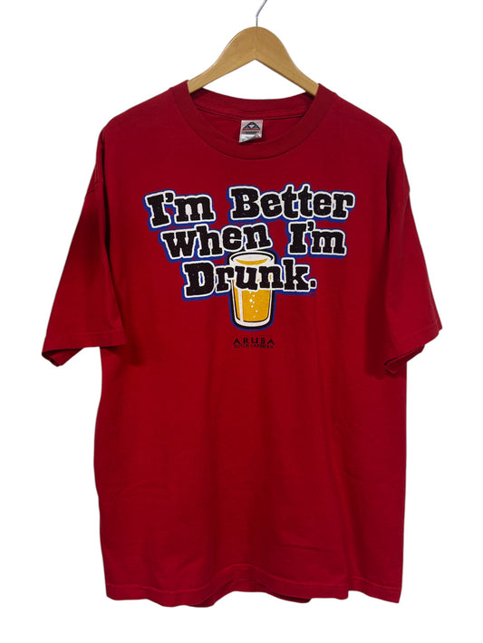 Vintage Better When I'm Drunk Aruba Beer Graphic Tee Size XL