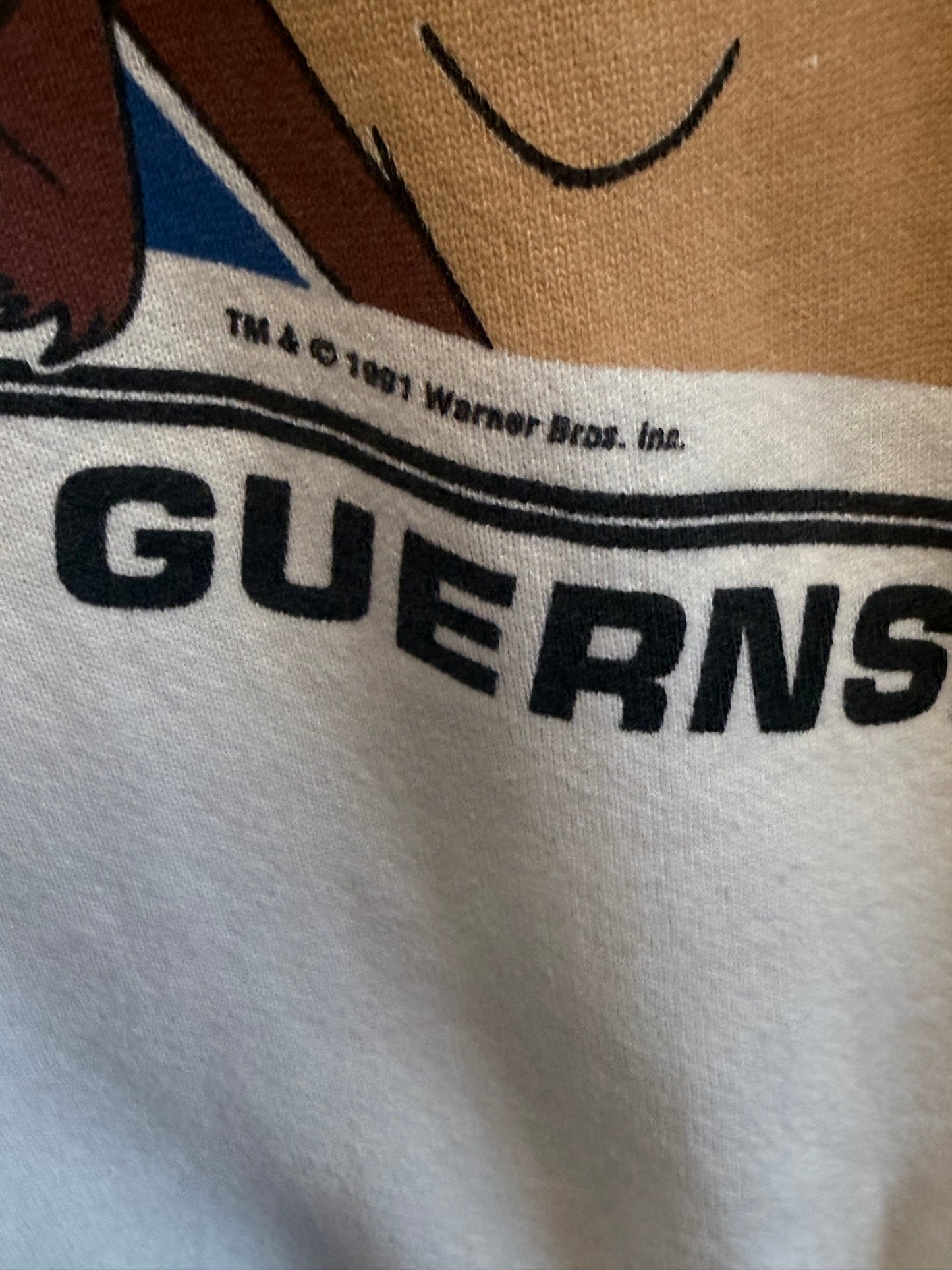 Vintage 1991 Wyoming Wrestling Camp Looney Tunes Sweater Size Medium