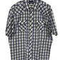 Vintage Wrangler Pearl Snap Button Up Short Sleeve Western Shirt Size XL