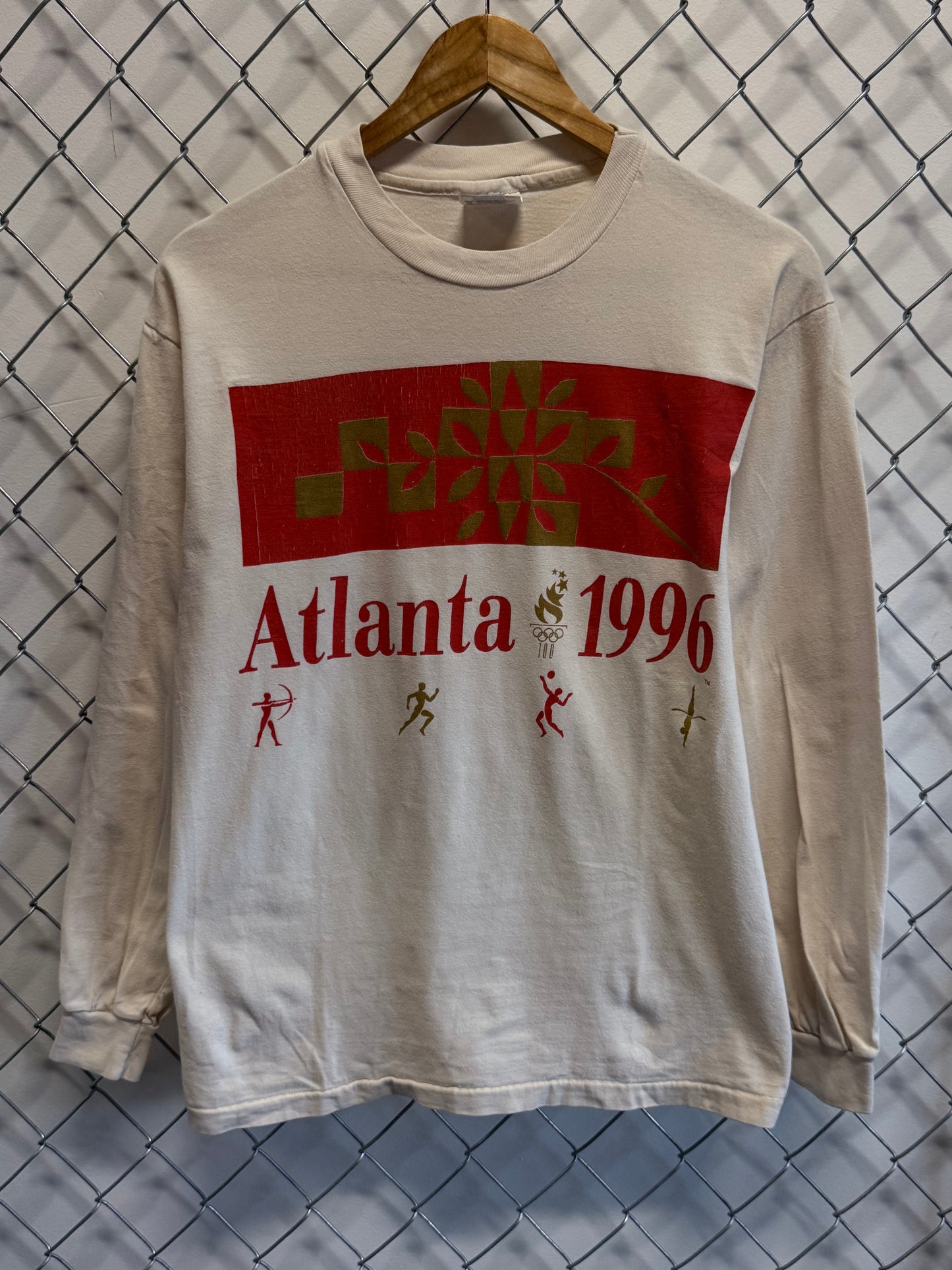 Vintage 1996 Atlanta Olympics Long Sleeve Graphic Shirt Size Medium