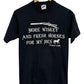 Vintage 90's Whiskey Fresh Horses Cowboy Graphic Tee Size Small
