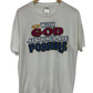 Vintage With God All Things Are Possible Christian Graphic Tee Size Large