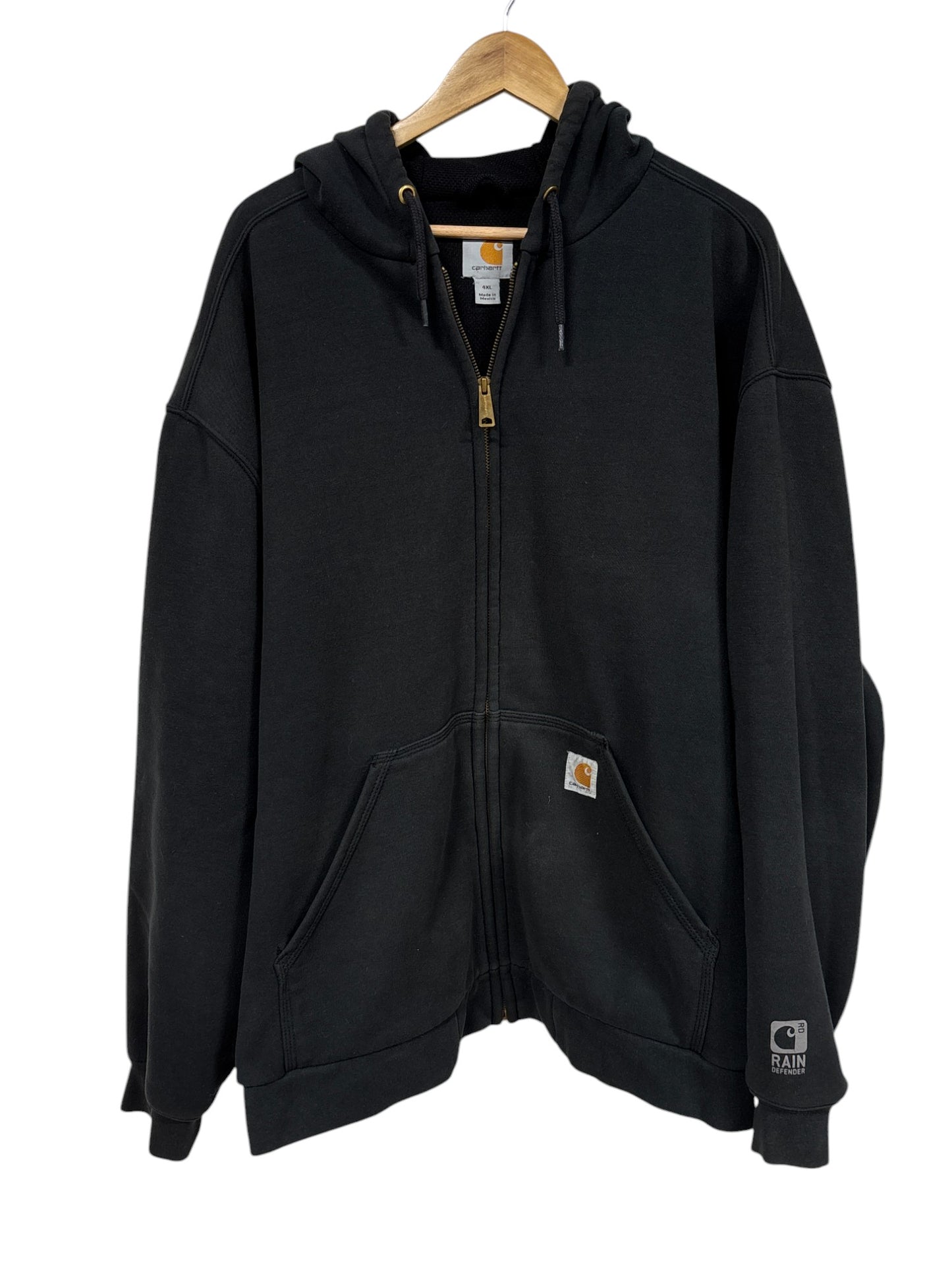 Carhartt Black Rain Defender Zip Up Hoodie Size 4XL