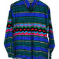 Vintage Wrangler Brushpopper Western Button Up Long Sleeve Shirt Size XL
