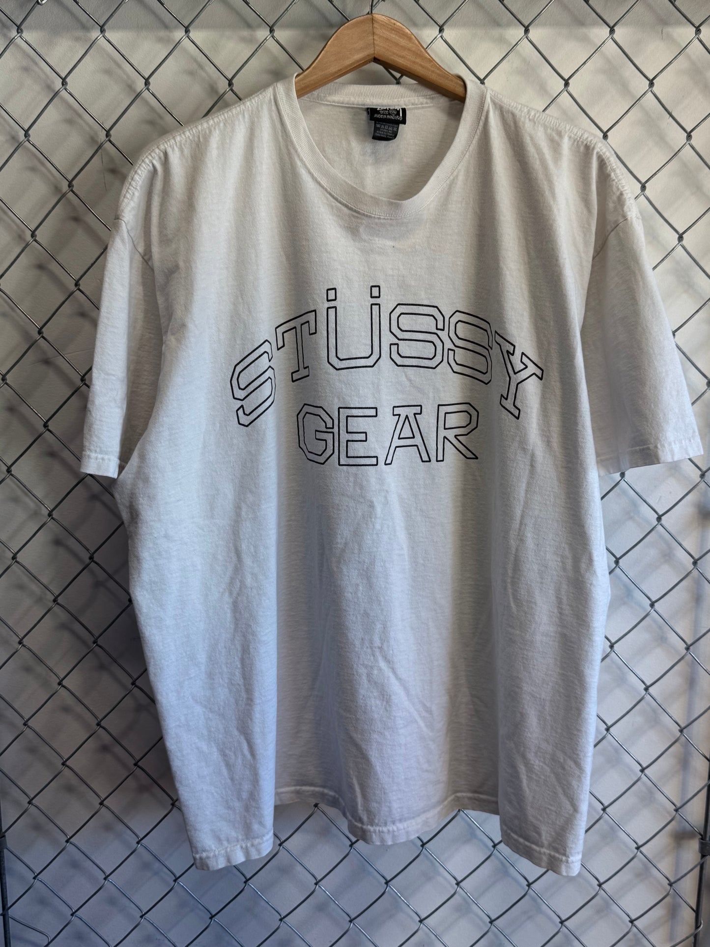 Stussy FW24 Gear White Graphic Tee Size XXL