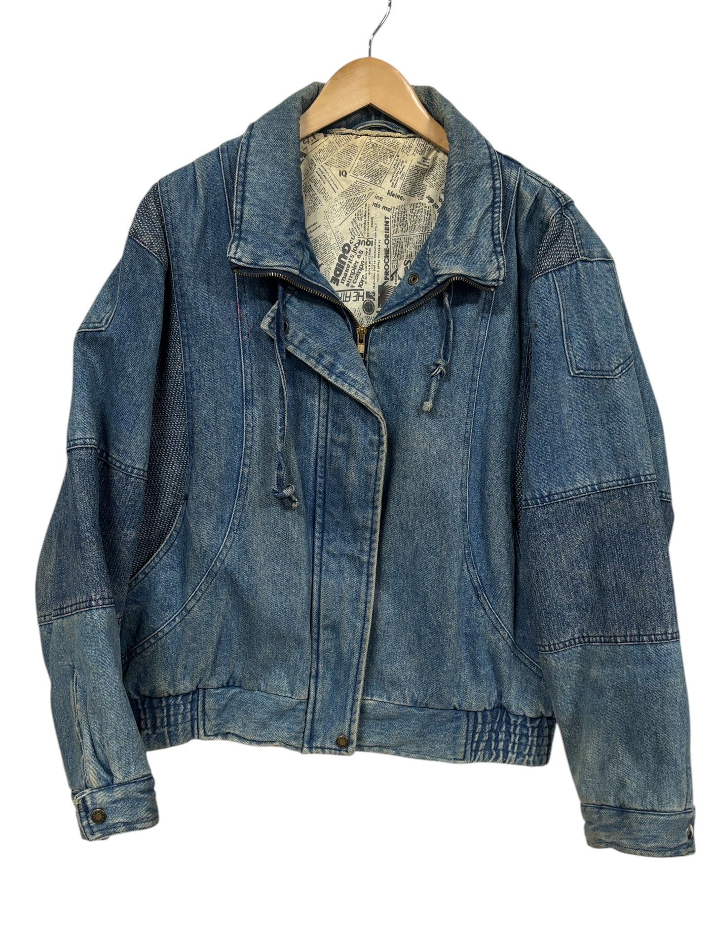 Vintage 80's Ruth Douglas Denim Bomber Jacket Size Large