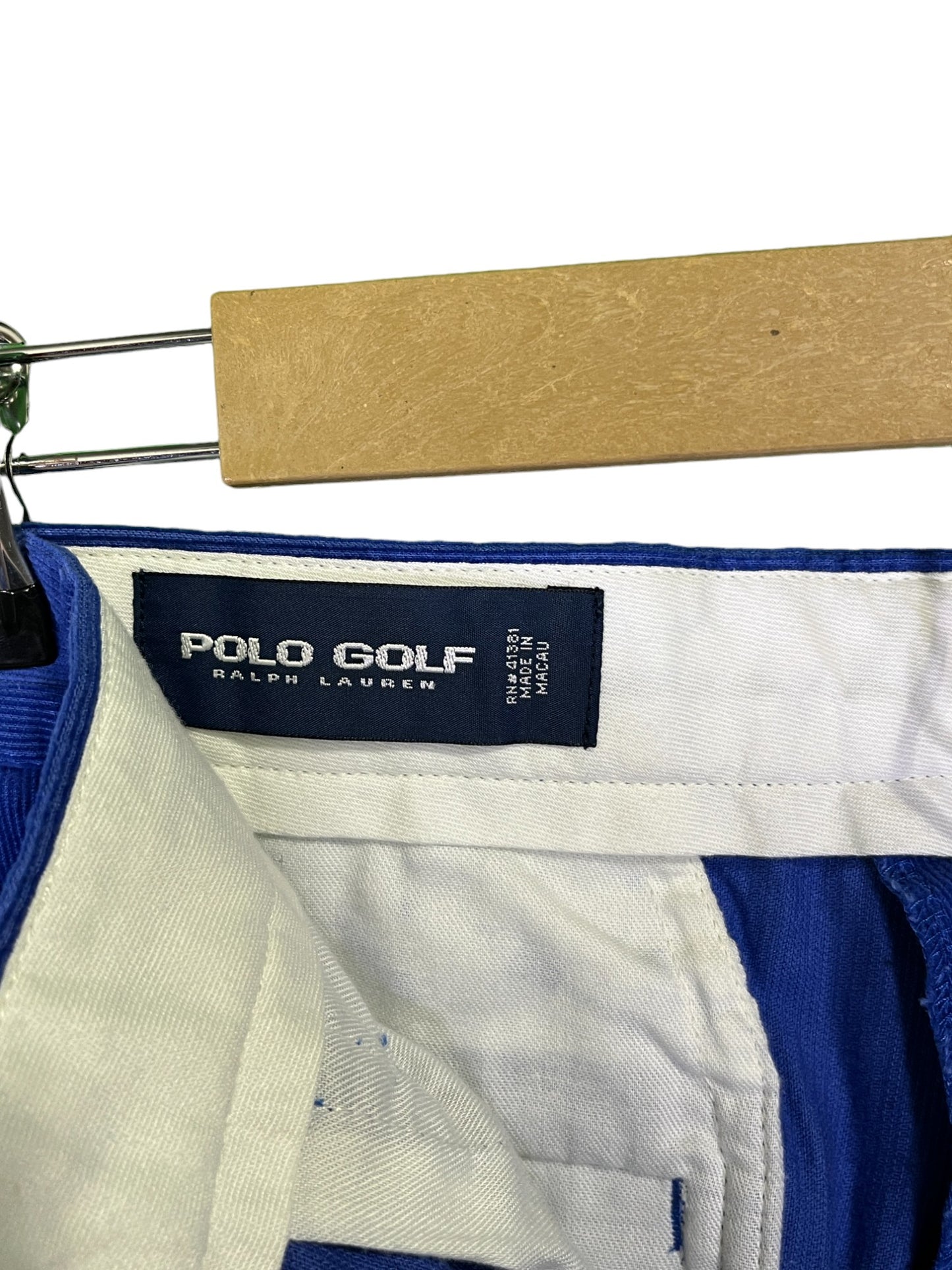 Vintage Polo Golf Blue Corduroy Trousers Size 36x30
