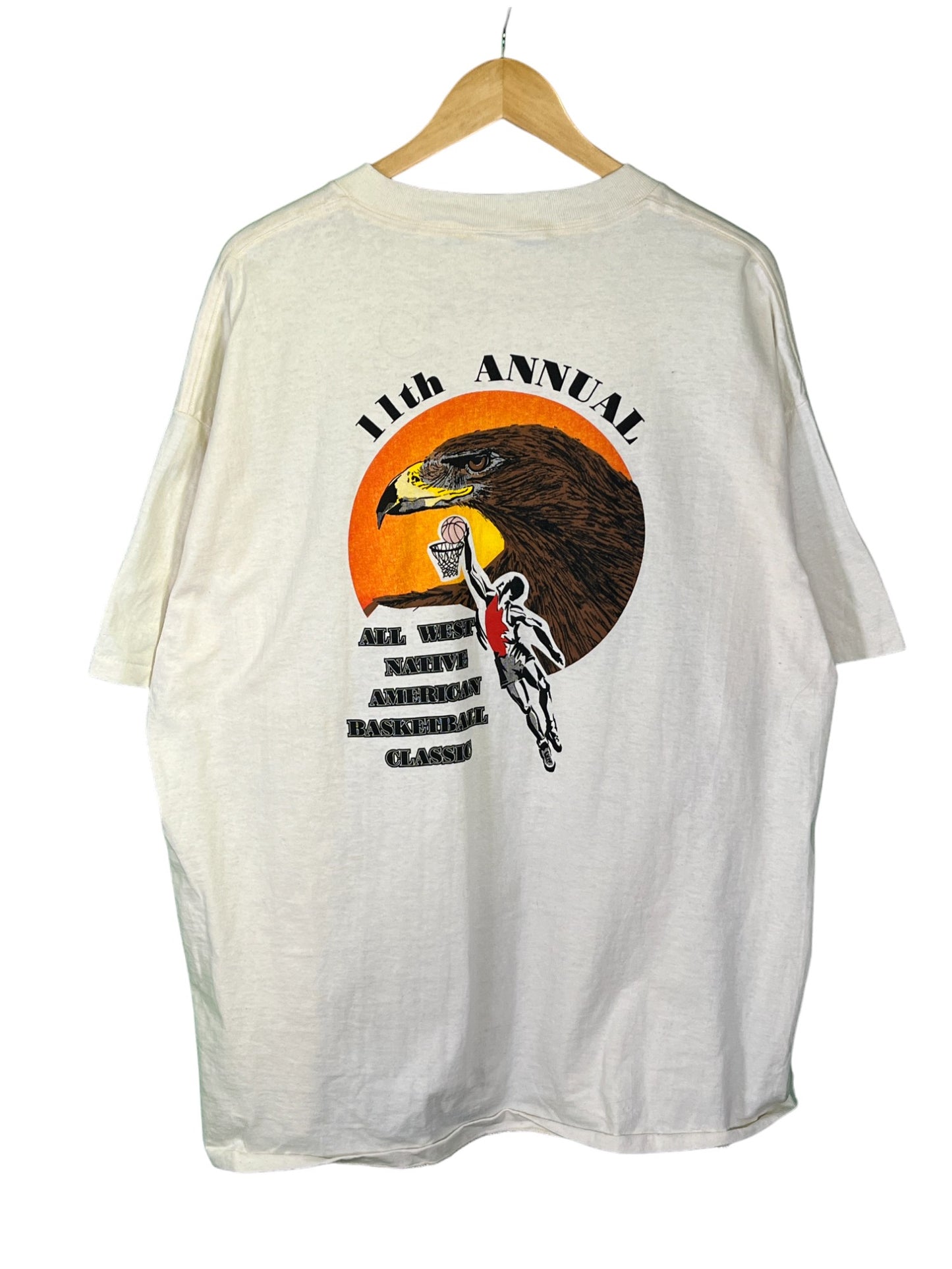 Vintage Oneita Native American Basketball Classic Graphic Tee Size XXL