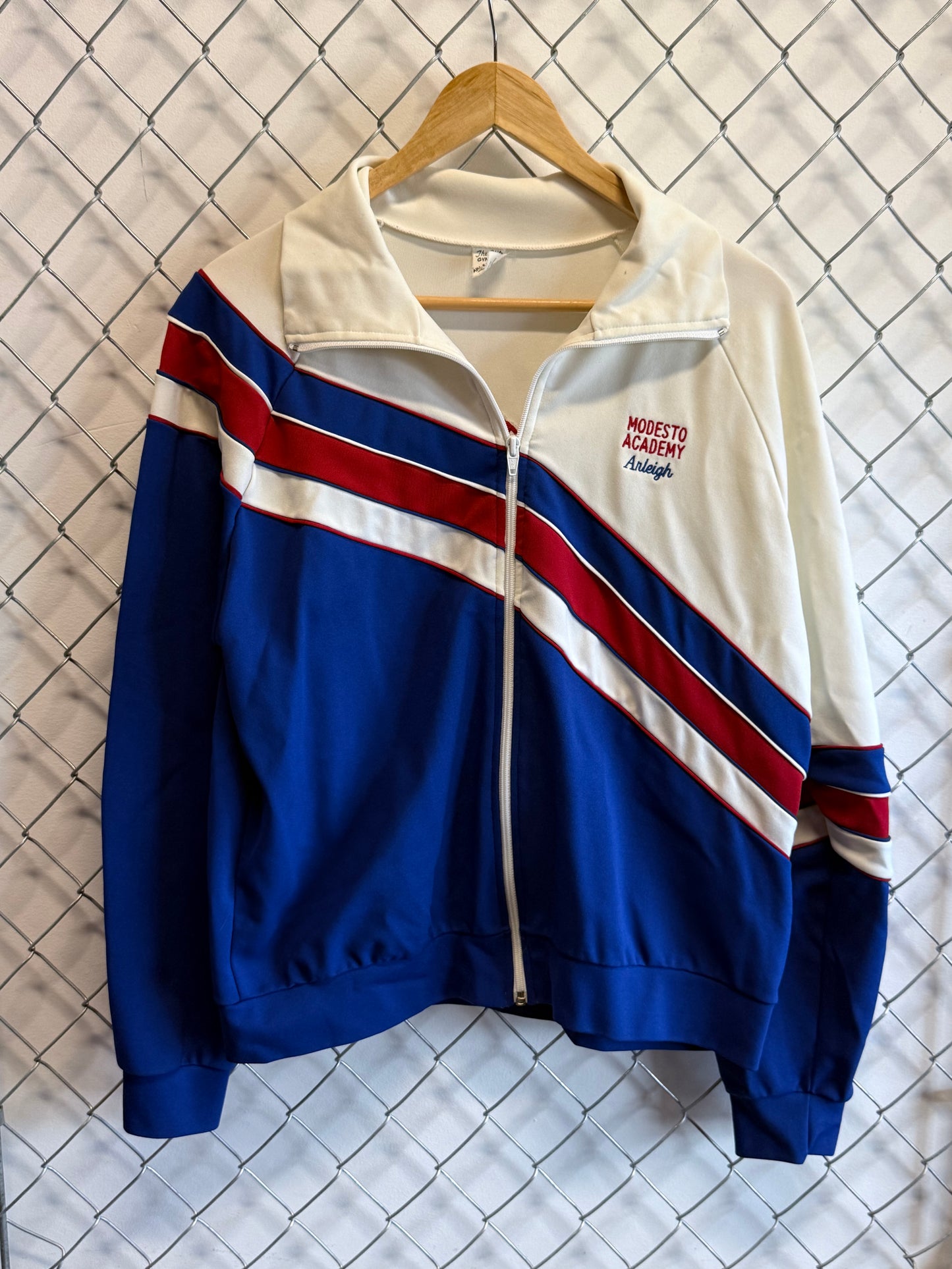 Vintage 80's Women's Modesto Academy Gymanstics Zip Up Jacket Size XL