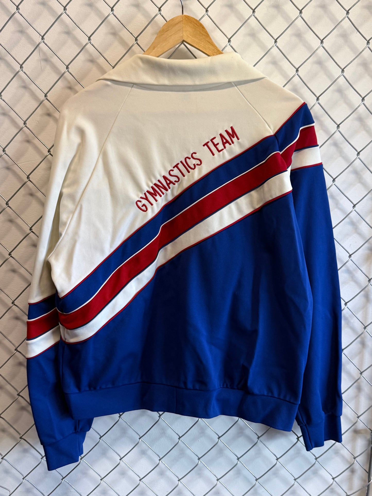 Vintage 80's Women's Modesto Academy Gymanstics Zip Up Jacket Size XL