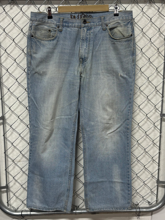 Vintage Y2K Plugg Jeans Bootcut Light Wash Denim Size 36x32