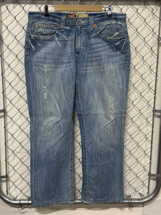 Vintage Y2K Big Star Light Wash Bootcut Denim Jeans Size 38x30
