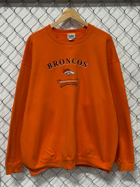 Vintage Denver Broncos NFL Logo Orange Sweater Size XXL