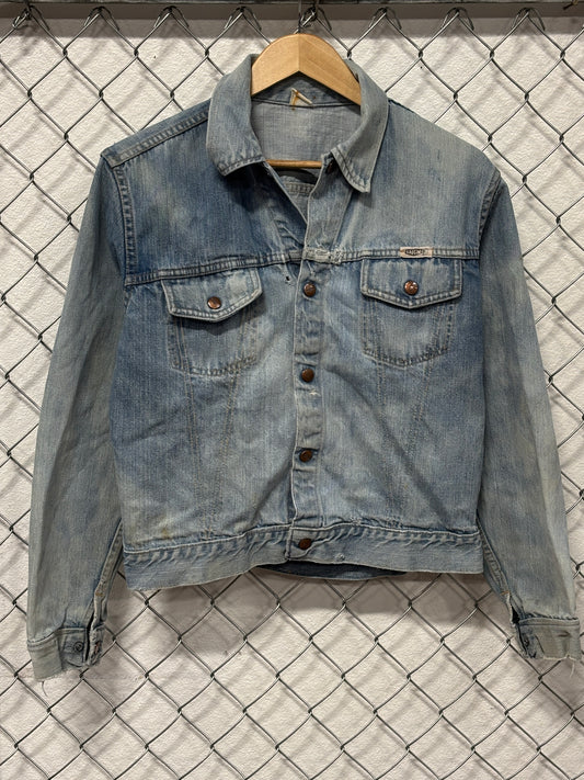 Vintage 90's Women's Faded Gaucho's Denim Trucker Jacket Size Small