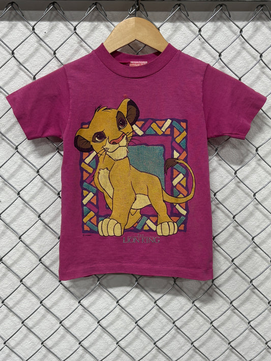 Vintage 90's The Lion King Disney Simba Kids Graphic Tee Size Small