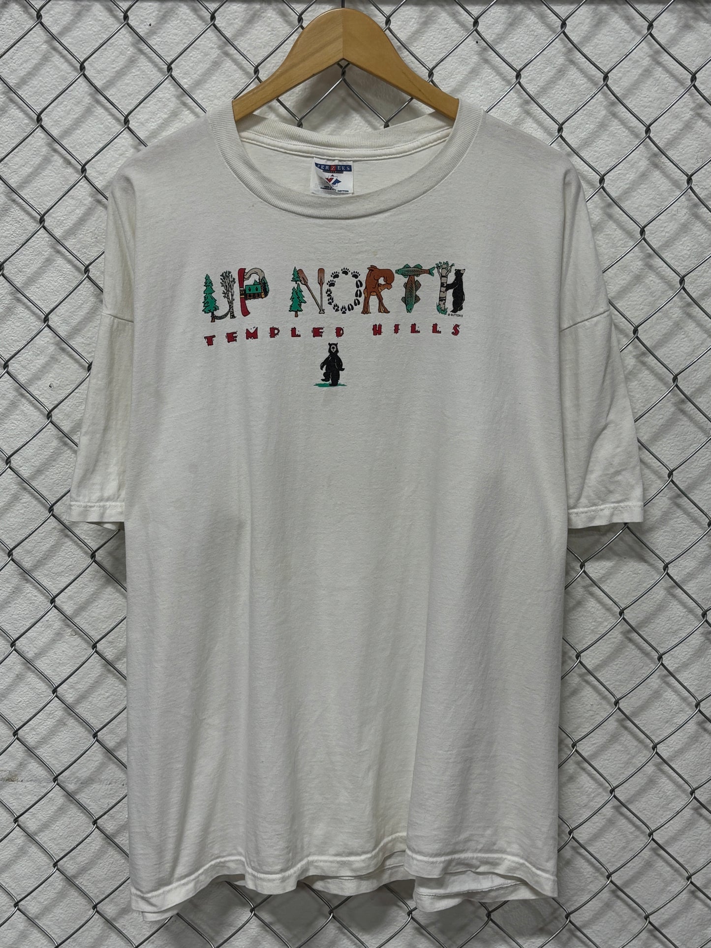 Up North Templed Hills Bear Graphic Nature Tee Size XXL