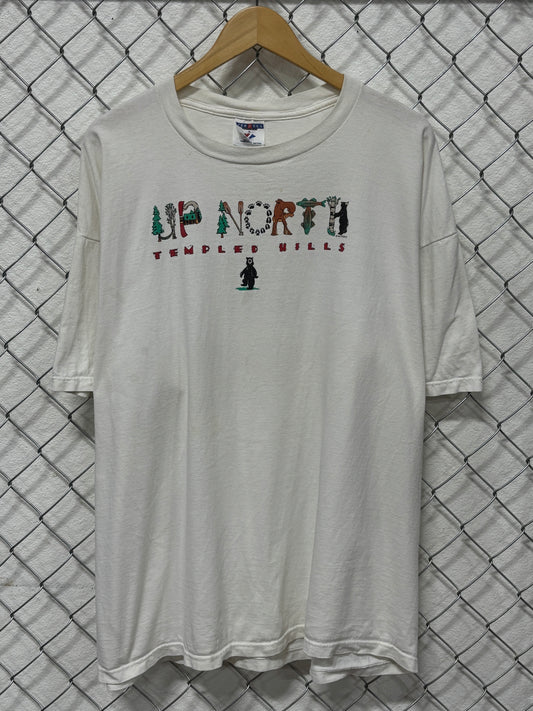 Up North Templed Hills Bear Graphic Nature Tee Size XXL